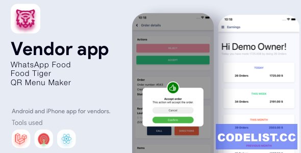 Vendor App v3.0 - WhatsApp Food, FoodTiger, QR Menu Maker &raquo; Premium Scripts, Plugins &amp; Mobile
