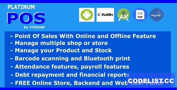 Platinum Point Of Sales (POS) complete package, Android and Online Store with Offline Feature v1.0.1 » Premium Scripts, Plugins & Mobile