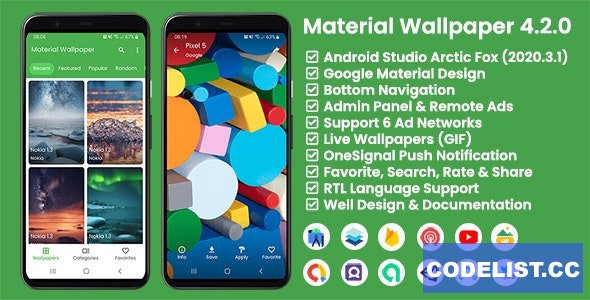 Material Wallpaper v4.2.0 » Premium Scripts, Plugins & Mobile