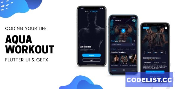 Aqua Workout (Fitness) App v1.0 - Flutter UI Kit using GetX » Premium Scripts, Plugins & Mobile
