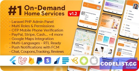 On-Demand Home Services, Business Listing, Handyman Booking with Admin Panel v1.2.6 - nulled » Premium Scripts, Plugins & Mobile