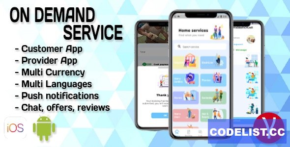 On Demand Service Solution v2.0.0 - 4 Apps - Flutter (iOS+Android) &raquo; Premium Scripts, Plugins &amp; Mobile