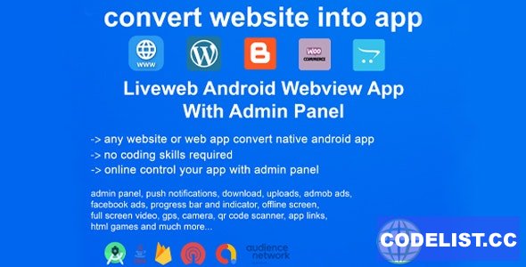 Liveweb Android Webview App With Admin Panel v1.2 &raquo; Premium Scripts, Plugins &amp; Mobile