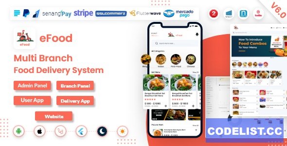 eFood v6.0 - Food Delivery App with Laravel Admin Panel + Delivery Man App - nulled » Premium Scripts, Plugins & Mobile