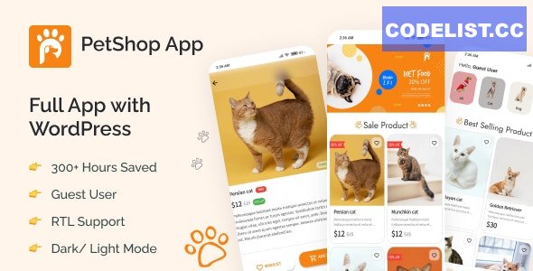 PetShop v1.0 - Flutter App with WordPress Backend &raquo; Premium Scripts, Plugins &amp; Mobile