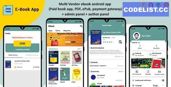Multi-Vendor ebook Android App v2.0 » Premium Scripts, Plugins & Mobile