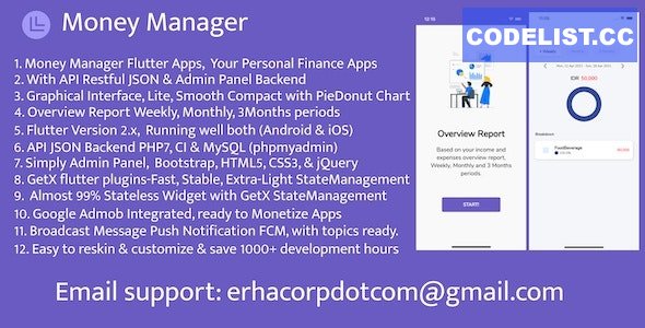 Money Manager Flutter Apps, with API & Admin Panel v1.0 » Premium Scripts, Plugins & Mobile