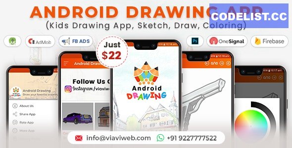 Android Drawing App (Kids Drawing App, Sketch, Draw, Coloring) v1.2 » Premium Scripts, Plugins & Mobile