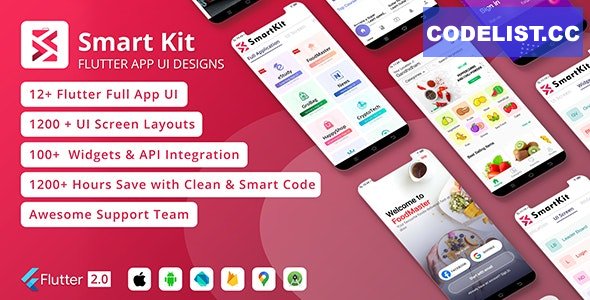 SmartKit v3.0.3 - Flutter 2.0 Full UI kit | UI Component | Flutter Material Widget | Integration » Premium Scripts, Plugins & Mobile
