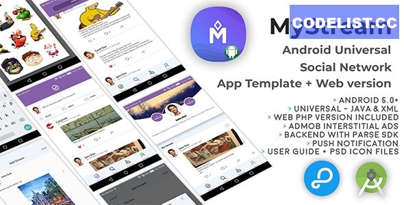 MyStream - Android Universal Social Network App Template + Web PHP version 31 December 2021 » Premium Scripts, Plugins & Mobile