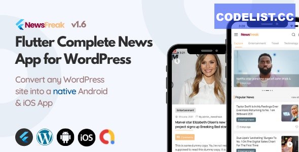 Newsfreak v1.7.3 - Flutter News App for WordPress » Premium Scripts, Plugins & Mobile