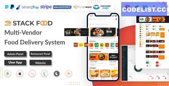StackFood Multi Restaurant v6.0 - Food Delivery App with Laravel Admin and Restaurant Panel - nulled » Premium Scripts, Plugins & Mobile
