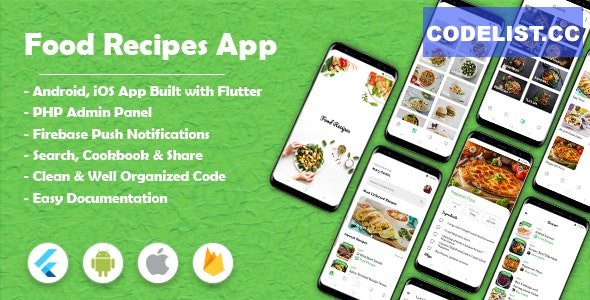 Food Recipes Flutter App (Android & iOS) v1.7 » Premium Scripts, Plugins & Mobile