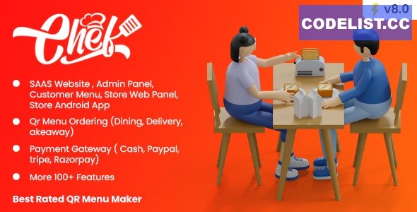 CHEF v8.0 - SaaS - Contactless Multi-restaurant QR Menu Maker » Premium Scripts, Plugins & Mobile