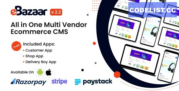 eBazaar v2.2 - All In One Multi Vendor Ecommerce CMS - nulled » Premium Scripts, Plugins & Mobile