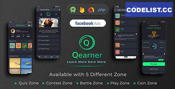 Qearner v1.0.3 ᄄC Quiz App - Android Quiz game with Earning System + Admin panel - nulled » Premium Scripts, Plugins & Mobile