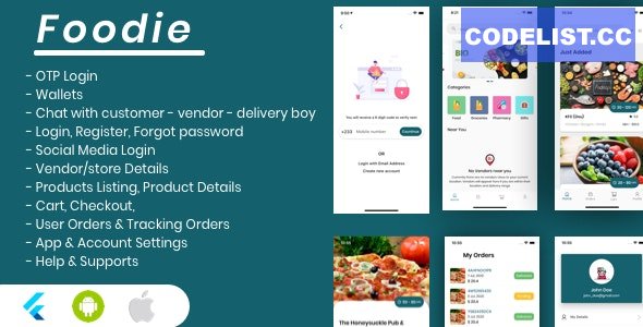Foodie v1.6.0 - Flutter Grocery, Food, Pharmacy, Store Delivery Mobile App » Premium Scripts, Plugins & Mobile