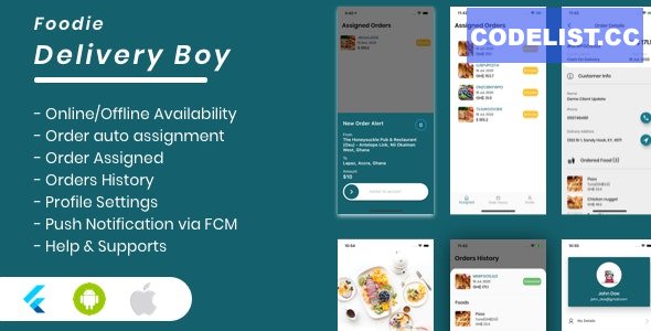 Foodie Delivery Boy For Foodie Multi-Restaurants Flutter App v2.0.0 » Premium Scripts, Plugins & Mobile