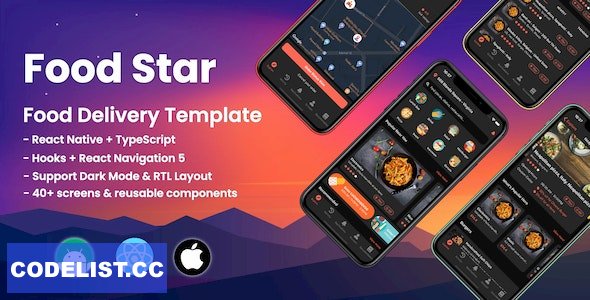Food Star v1.0.8 - Mobile React Native Food Delivery Template » Premium Scripts, Plugins & Mobile
