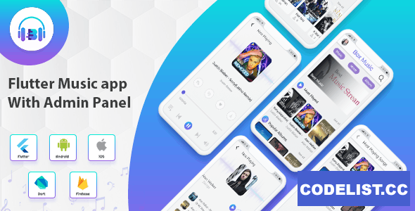 Flutter App Music for Android &amp; IOS With Admin Panel ( Flutter2.0 ) v2.1 &raquo; Premium Scripts, Plugins &amp; Mobile