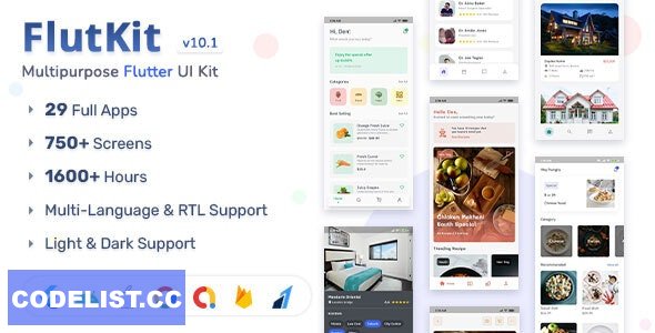 FlutKit v10.1 - Flutter UI Kit » Premium Scripts, Plugins & Mobile