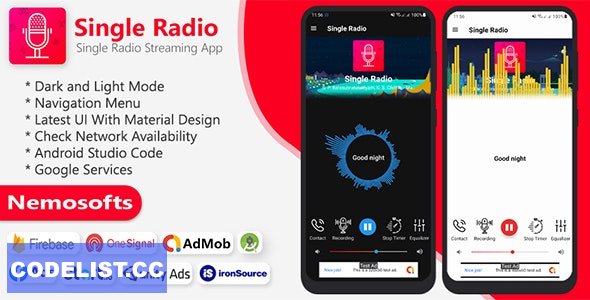 Android Radio - Single Radio Streaming App 14 February 2022 » Premium Scripts, Plugins & Mobile
