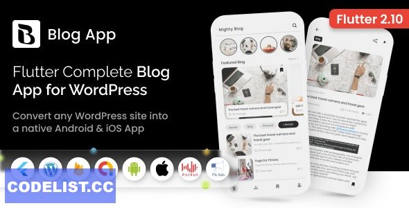 MightyBlogger v1.0 - Flutter multi-purpose blogger app with wordpress » Premium Scripts, Plugins & Mobile