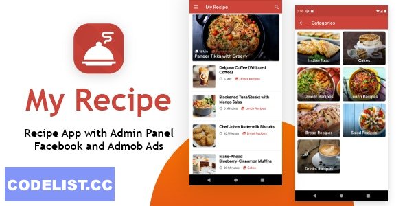 My Recipe App with Admin Panel, Facebook and Admob Ads v1.0 » Premium Scripts, Plugins & Mobile