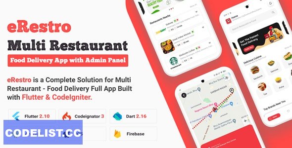 eRestro - Flutter Multi Restaurant &amp; Vendor Marketplace - Food Ordering App for Hyperlocal Business v1.0 &raquo; Premium Scripts, Plugins &amp; Mobile