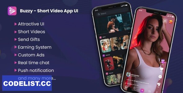 Buzzy v1.0 - TikTok, Dubsmash, Triller Clone Script & Short Videos App Template » Premium Scripts, Plugins & Mobile