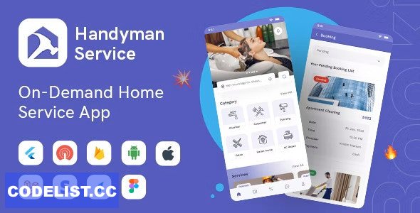 Handyman Service v18.0 - Flutter On-Demand Home Services App with Complete Solution » Premium Scripts, Plugins & Mobile