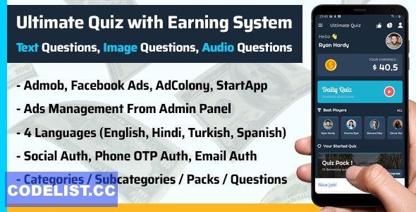 Play Quiz (Text,Image,Audio) & Earn Money v2.1 » Premium Scripts, Plugins & Mobile