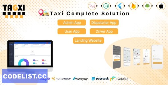 Tagxi v1.0 - Flutter Complete Taxi Booking Solution » Premium Scripts, Plugins & Mobile