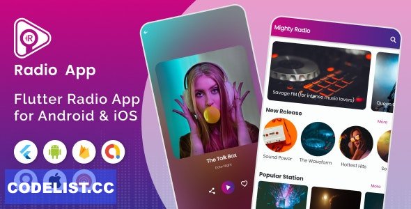 Mighty Radio v1.0 - Flutter radio streaming app with php backend » Premium Scripts, Plugins & Mobile
