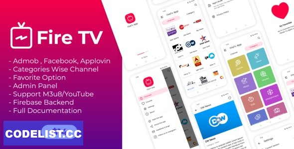 Live TV with Firebase Admin Panel and Admob , Facebook Ads v1.4 » Premium Scripts, Plugins & Mobile