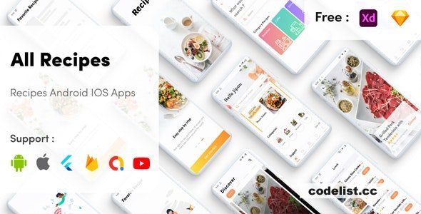 Flutter Recipe Pro v2.0 - Recipes Mobile App Cookbook with admin panel flutter recipe mobile app » Premium Scripts, Plugins & Mobile