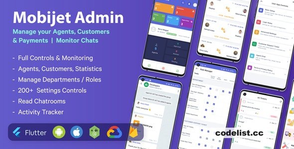 Mobijet ADMIN v1.0.15 - Manage & Monitor Agents, Customer & Payments | Android & iOS Flutter app » Premium Scripts, Plugins & Mobile