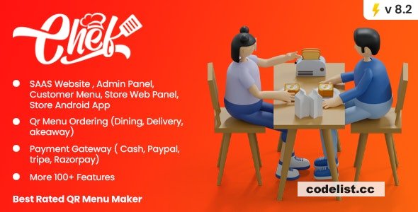 CHEF v8.2 - SaaS - Contactless Multi-restaurant QR Menu Maker » Premium Scripts, Plugins & Mobile