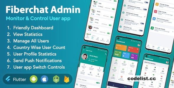 Fiberchat ADMIN App v1.0.16 - Control & Monitor Fiberchat User Whatsapp Clone App » Premium Scripts, Plugins & Mobile