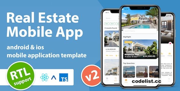 Real Estate Mobile App Template With React Native v6.0 » Premium Scripts, Plugins & Mobile