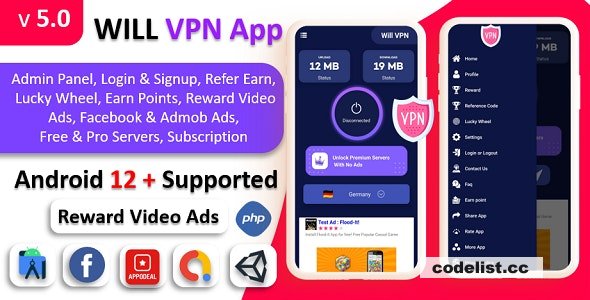 WILL VPN App v5.0 - VPN App With Admin Panel » Premium Scripts, Plugins & Mobile