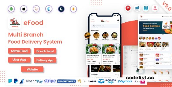 eFood v10.1 - Food Delivery App with Laravel Admin Panel + Delivery Man App - nulled » Premium Scripts, Plugins & Mobile