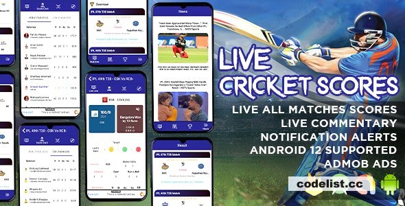 Live Cricket Score, Cricket Live Line Commentary, IPL Scores, Live ball by ball commentary v1.0.2 » Premium Scripts, Plugins & Mobile