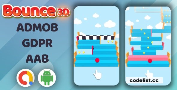 Bounce3D Jumping Ball Android Game + Admob v1.0.1 » Premium Scripts, Plugins & Mobile