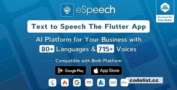 eSpeech v1.2.2 - Text to Speech Flutter Full App » Premium Scripts, Plugins & Mobile