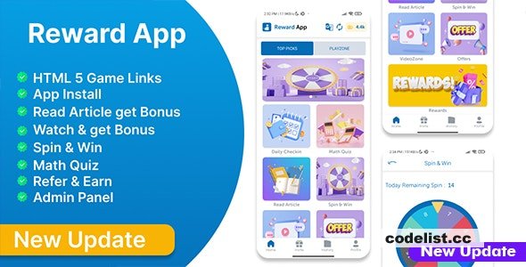 Reward App Lucky Spin + Start App ads + Adcolony v5.6 » Premium Scripts, Plugins & Mobile