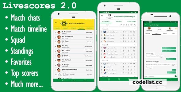 LiveScore v2.0 - Football Android Full App (Admob) » Premium Scripts, Plugins & Mobile