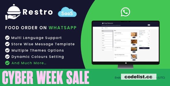Restro - SaaS WhatsApp Online ordering system / Multiple Restaurants - 16 November 2022 » Premium Scripts, Plugins & Mobile