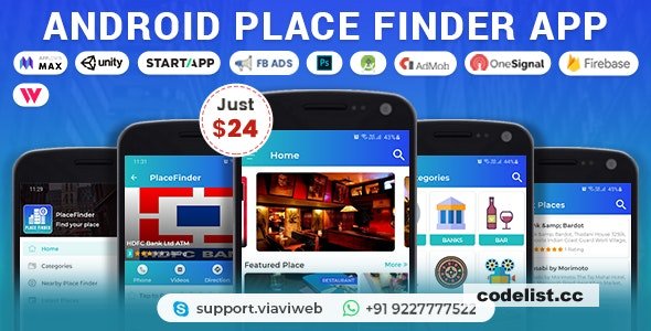 Android Place Finder (Near Me,Tourist Guide,City Guide,Explore Location, Admob with GDPR) v1.9 - nulled » Premium Scripts, Plugins & Mobile