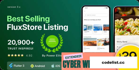 FluxStore Listing v3.3.0 - The Best Directory WooCommerce app by Flutter » Premium Scripts, Plugins & Mobile